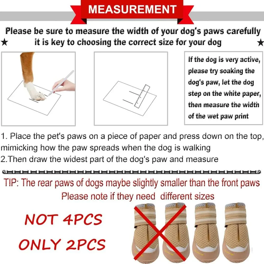 QUMY 2PCS Dog Boots